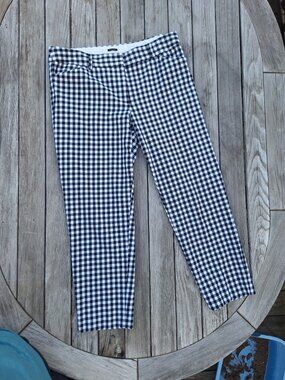 Talbots Black & White Hampshire Ankle Pant Sz 12